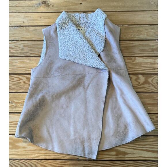 Dylan Sleeveless Faux Fur Vest Size Medium Women’s Beige - Picture 1 of 7